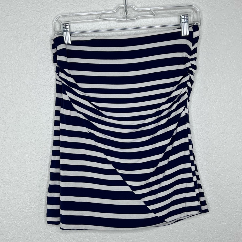 Cabi 789 Blaine Tube Top or Skirt Women's Size Navy Blue & White Striped - Picture 7 of 7
